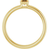 14K Yellow Gold Natural Citrine Stackable Ring