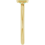 14K Yellow Gold Lab-Grown Emerald Stackable Ring