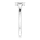 14K White .05 CT Natural Diamond Signet Ring