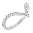 14K White 1/5 CTW Natural Diamond French-Set Contour Band