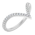 Platinum 1/4 CTW Natural Diamond Contour Band