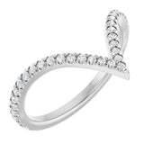 Platinum 1/4 CTW Lab-Grown Diamond  French-Set Contour Band