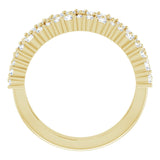 14K Yellow Gold 3/4 CTW Natural Diamond Negative Space Ring