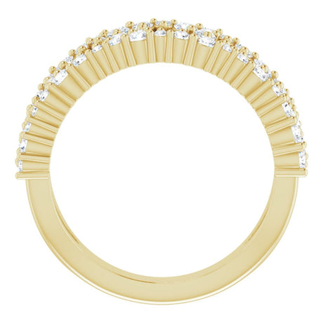 14K Yellow Gold 3/4 CTW Natural Diamond Negative Space Ring