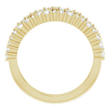 14K Yellow Gold 3/4 CTW Natural Diamond Negative Space Ring
