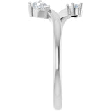 14K White 1/5 CTW Natural Diamond Negative Space Ring