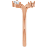 14K Rose Gold 1/5 CTW Natural Diamond Negative Space Ring