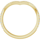 14K Yellow 1/4 CTW Lab-Grown Diamond  French-Set Contour Band