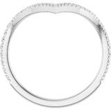 Platinum 1/4 CTW Lab-Grown Diamond  French-Set Contour Band