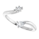 14K White 1/5 CTW Natural Diamond Negative Space Ring