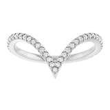 14K White 1/4 CTW Natural Diamond Contour Band