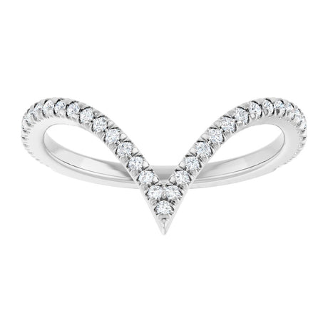 Platinum 1/4 CTW Lab-Grown Diamond  French-Set Contour Band