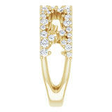 14K Yellow Gold 3/4 CTW Natural Diamond Negative Space Ring