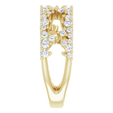 14K Yellow Gold 3/4 CTW Natural Diamond Negative Space Ring