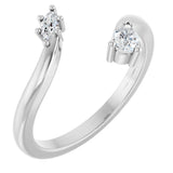 14K White 1/5 CTW Natural Diamond Negative Space Ring