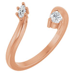 14K Rose Gold 1/5 CTW Natural Diamond Negative Space Ring