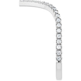 14K White 1/4 CTW Natural Diamond Contour Band