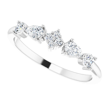 14K White Gold 1/3 CTW Natural Diamond Stackable Ring