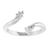 14K White 1/5 CTW Natural Diamond Negative Space Ring