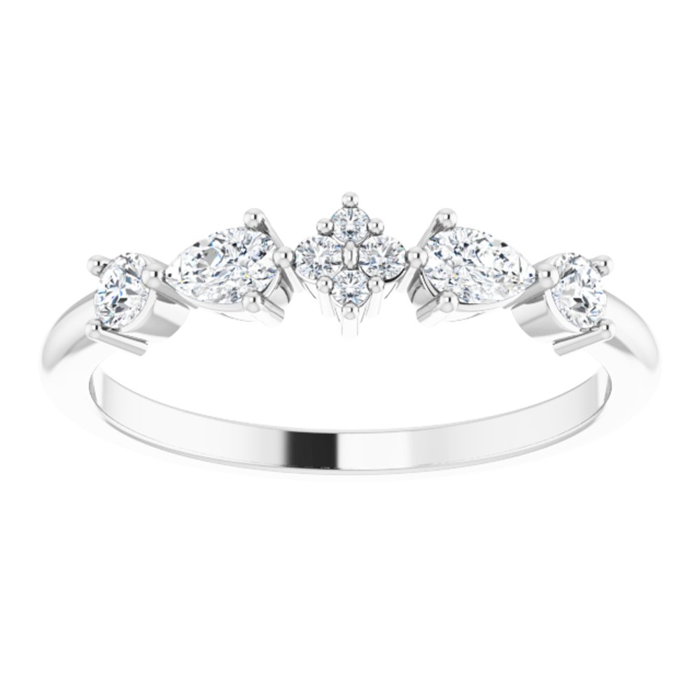 14K White Gold 1/3 CTW Natural Diamond Stackable Ring