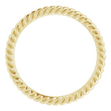 14K Yellow 2 mm Skinny Rope Band