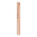 14K Rose Gold 2 mm Skinny Rope Band Size 5