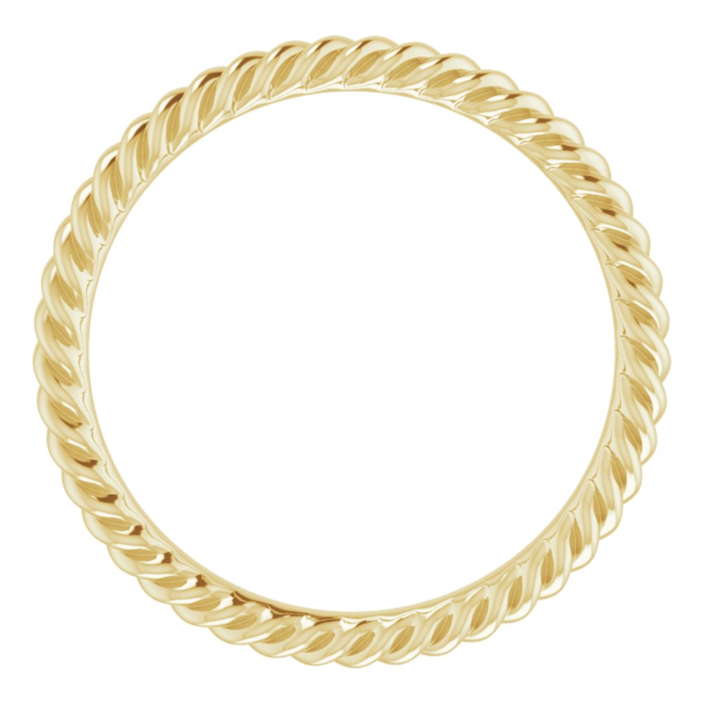 14K Yellow 2 mm Skinny Rope Band