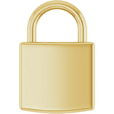 14K Yellow Gold Engravable Lock Pendant