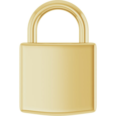 18K Yellow Gold-Plated Sterling Silver Engravable Lock Pendant