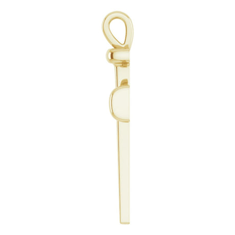 14K Yellow Gold 	28x14.71 mm Nail Cross Pendant