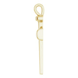 14K Yellow Gold 	28x14.71 mm Nail Cross Pendant