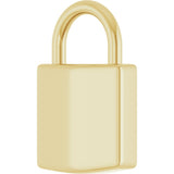 14K Yellow Gold Engravable Lock Pendant