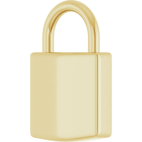 18K Yellow Gold-Plated Sterling Silver Engravable Lock Pendant