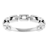 14K White Gold Chain Link Ring