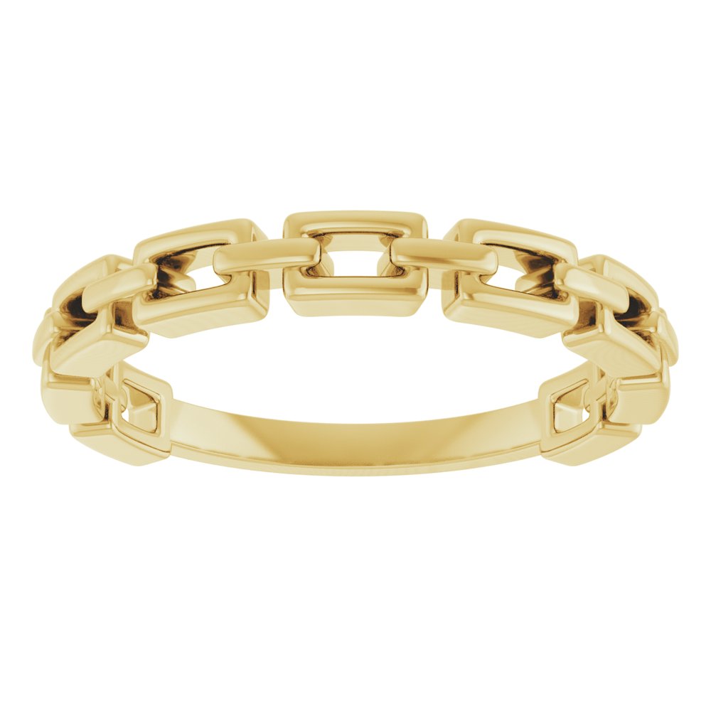 14K Yellow Gold Chain Link Ring