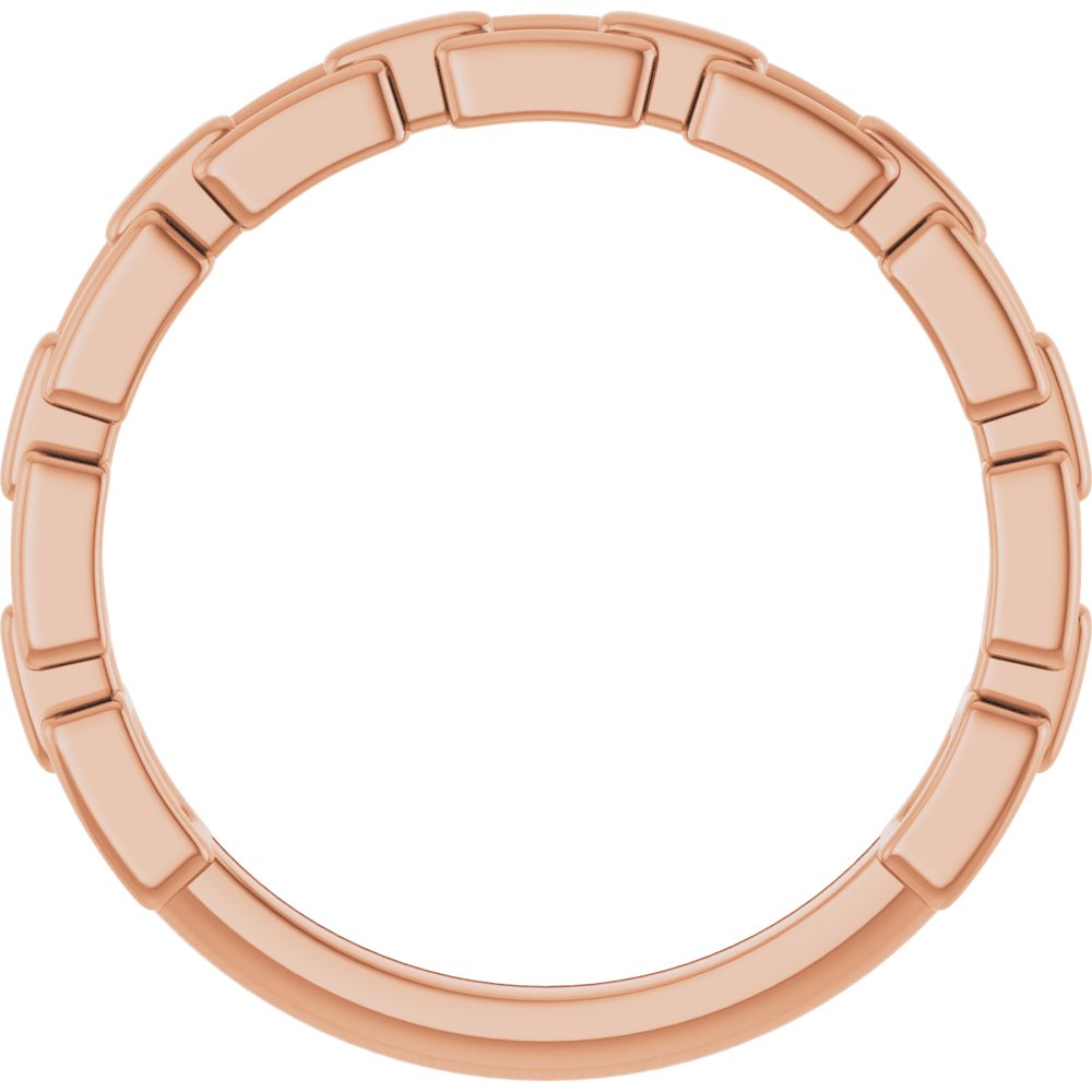 14K Rose Gold Chain Link Ring