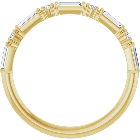 14K Yellow 3/8 CTW Natual Diamond Anniversary Band