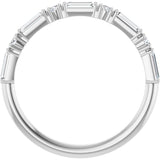 14K White 3/8 CTW Natual Diamond Anniversary Band