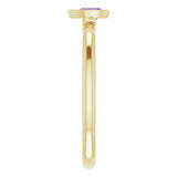 14K Yellow Gold Natural Amethyst Stackable Ring