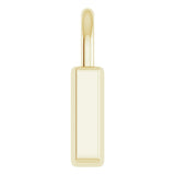 14K Yellow Gold Engravable Lock Pendant