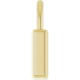 14K Yellow Gold Engravable Lock Pendant