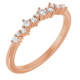 14K Rose 1/6 CTW Natural Diamond Stackable Ring