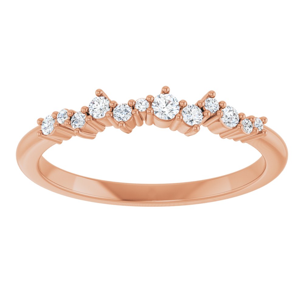 14K Rose 1/6 CTW Natural Diamond Stackable Ring