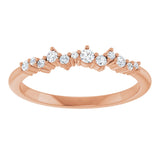 14K Rose 1/6 CTW Natural Diamond Stackable Ring