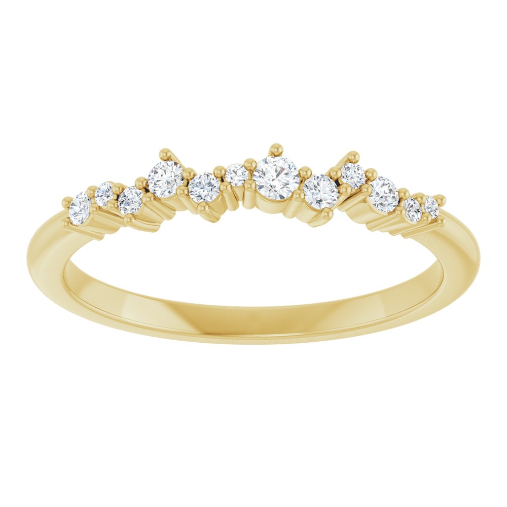14K Yellow Gold 1/6 CTW Natural Diamond Stackable Ring