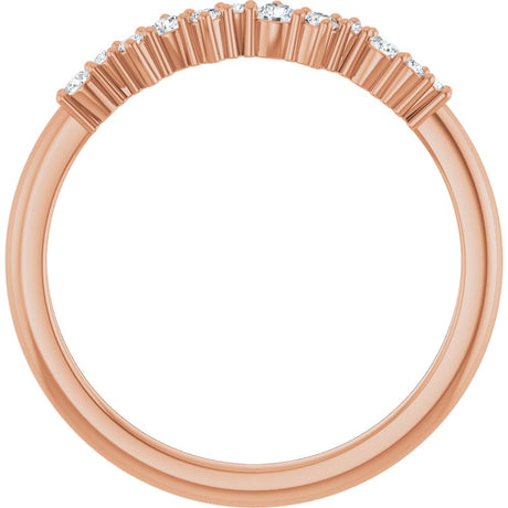 14K Rose 1/6 CTW Natural Diamond Stackable Ring