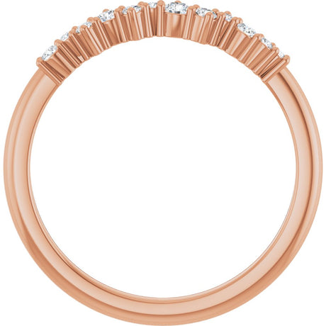 14K Rose Gold 1/6 CTW Natural Diamond Stackable Ring