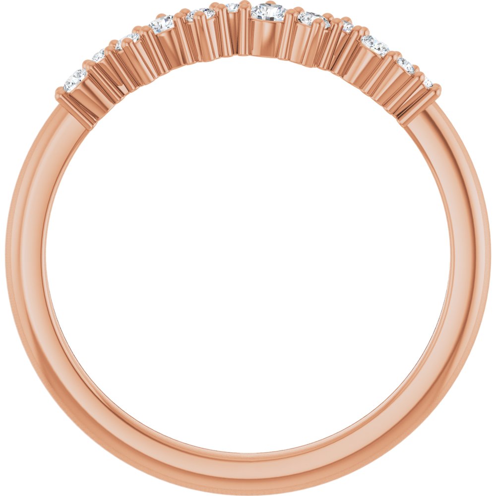 14K Rose 1/6 CTW Natural Diamond Stackable Ring