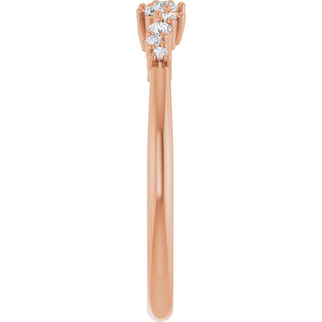 14K Rose Gold 1/6 CTW Natural Diamond Stackable Ring
