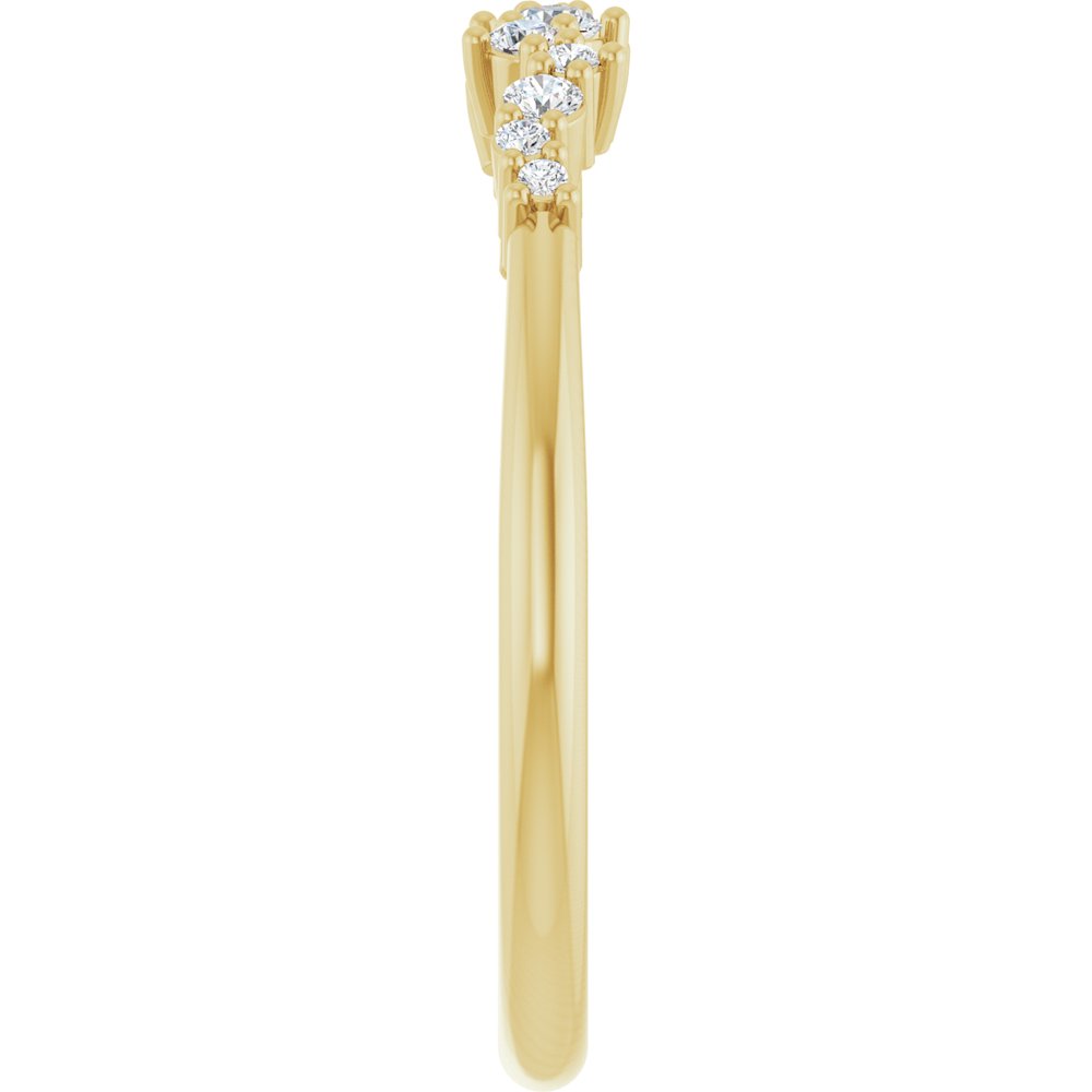14K Yellow Gold 1/6 CTW Natural Diamond Stackable Ring